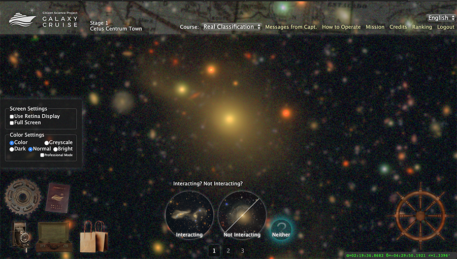 Magnify the galaxy image
