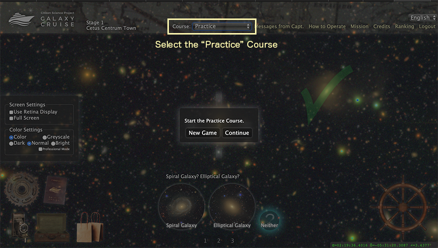 Start Practice course