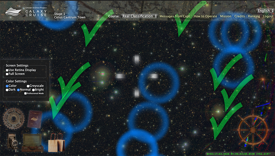 marks on galaxies